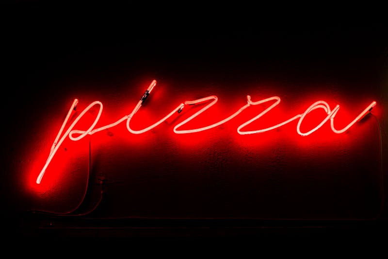 Pequod's pizza restaurant interior with warm lighting